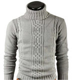 Pull Col Roulé à Maille Torsadée Classique pour Homme | Idéal pour l’Hiver
