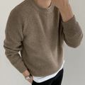 Pull Tricoté à Col Rond à Coupe Régulière pour Homme | Idéal pour l’Automne et l’Hiver