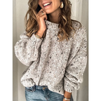 Pull À Col Rond avec Coupe Décontractée pour Femme | Idéal pour Le Quotidien