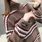 Pull À Col Haut avec Coupe Ample pour Femme | Idéal pour L’Hiver
