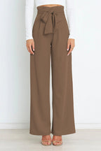 Pantalon à Jambes Larges avec Taille Haute pour Femme | Idéal pour la Mi-Saison ou l’Usage Quotidien