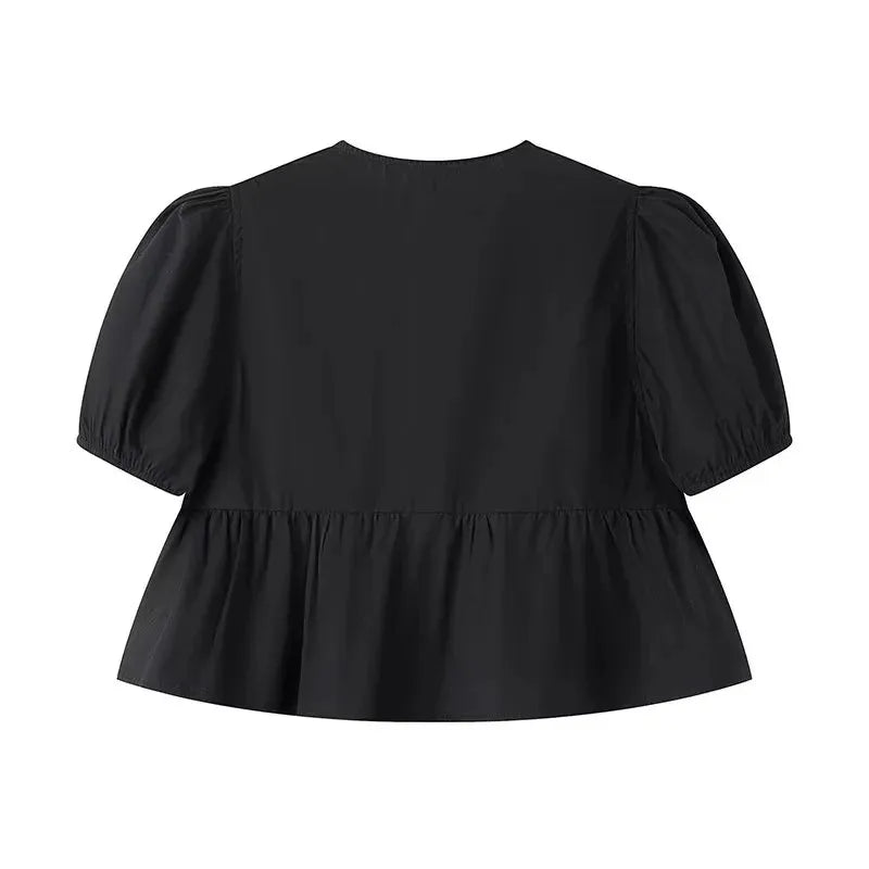 Crop Top à Imprimé Léopard avec Col Rond pour Femme | Idéal pour Usage Quotidien