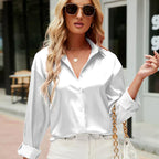 Blouse À Manches Longues Avec Coupe Fluide Pour Femme | Idéal Pour Le Bureau Et Les Sorties