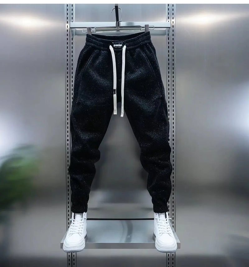 Pantalon à Cordon avec Motif Côtelé pour Homme | Idéal pour les Loisirs et le Quotidien
