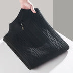 Pull En Maille À Motif Câble Vertical Avec Fermeture Quart De Zip Pour Homme | Idéal Pour Tenue Quotidienne