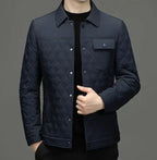 Veste Matelassée À Manches Longues Avec Fermeture À Boutons-Pression Pour Homme | Idéal Pour La Mi-Saison