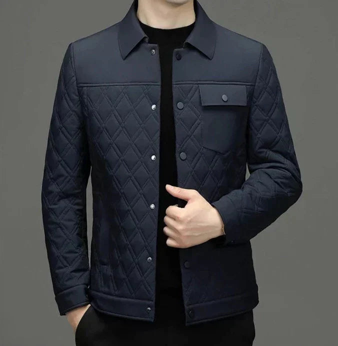 Veste Matelassée À Manches Longues Avec Fermeture À Boutons-Pression Pour Homme | Idéal Pour La Mi-Saison