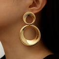 Boucles D'Oreilles Avec Cercles Dorés Et Effet 3D Pour Femmes | Idéal Pour Usage Quotidien Et Occasions