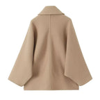 Manteau d’Hiver Oversize avec Grandes Boutons pour Femme | Idéal pour Temps Froid