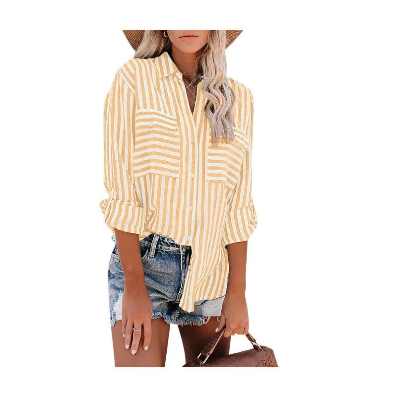 Blouse Rayée À Coupe Ample Pour Femme | Idéale Pour Un Usage Quotidien