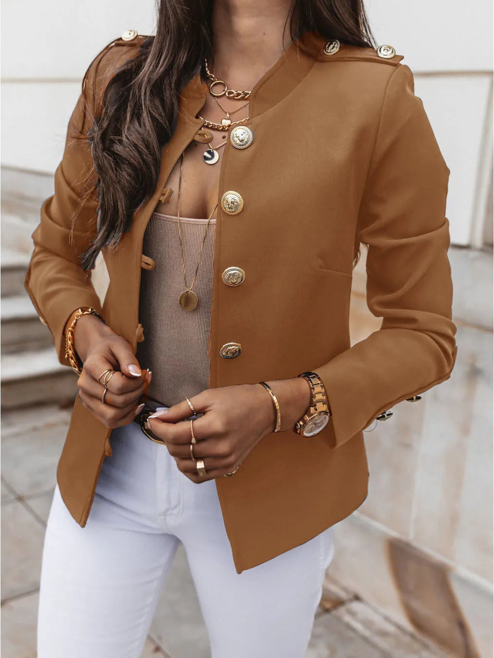 Blazer Coat À Coupe Ajustée pour Femme | Idéal pour Le Travail Et Les Sorties