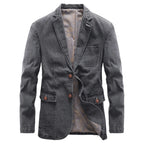 Blazer Pour Homme Avec Coupe Décontractée Et Poches Fonctionnelles Pour Adulte | Idéal Pour Usage Quotidien Et Semi-Formel