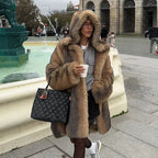 Manteau Long avec Capuche et Boutonnage Simple pour Femme | Idéal pour l’Automne et l’Hiver