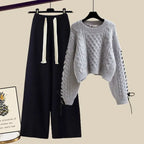 Ensemble Décontracté Deux Pièces avec Pull et Pantalon pour Femmes | Idéal pour l’Automne et l’Hiver