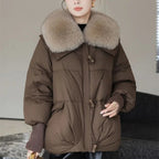 Parka Longue à Col Imitation Fourrure pour Femme | Idéale pour les Journées Froides