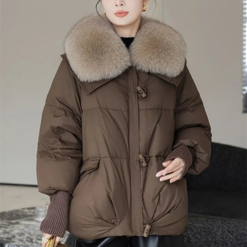 Parka Longue à Col Imitation Fourrure pour Femme | Idéale pour les Journées Froides