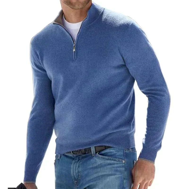 Pull à Fermeture Zippée pour Homme avec Coupe Classique | Idéal pour Quotidien et Temps Libre
