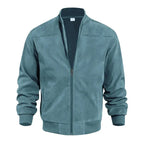 Blouson Zippé Avec Coupe Ajustée Et Col Rond Pour Homme | Idéal Pour Saisons Intermédiaires