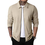 Veste Zippée À Manches Longues Avec Col Structuré Pour Homme | Idéale Pour Un Usage Quotidien Et Professionnel