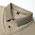Pull Effet Superposé Avec Col Chemise Intégré Pour Homme | Idéal Pour Le Bureau Et Les Sorties