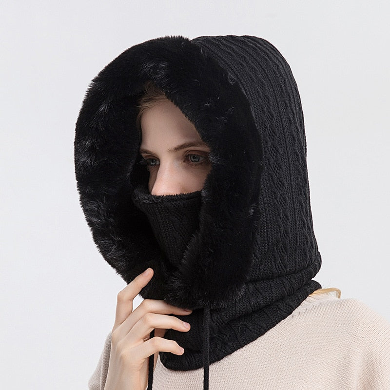 Écharpe Hiver 3-en-1 avec Cagoule Et Masque Intégré pour Adultes | Idéale pour Les Activités Extérieures
