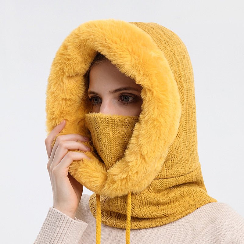 Écharpe Hiver 3-en-1 avec Cagoule Et Masque Intégré pour Adultes | Idéale pour Les Activités Extérieures