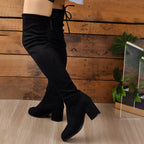 Bottes au-Dessus du Genou avec Talon Bloc pour Femme | Idéal pour Usage Quotidien