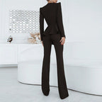 Ensemble Deux Pièces Avec Blazer Et Pantalon Taille Haute Pour Femmes | Idéal Pour Un Usage Quotidien