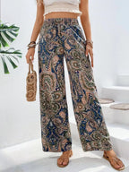 Pantalon Large Avec Motif Paisley Pour Femmes | Idéal Pour Usage Quotidien Et Temps Chaud