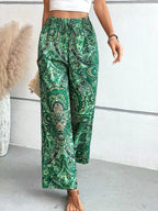 Pantalon Large Avec Motif Paisley Pour Femmes | Idéal Pour Usage Quotidien Et Temps Chaud