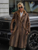 Manteau D’Hiver Long avec Doublure Imitation Fourrure pour Femme | Idéal pour Temps Froid
