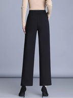 Pantalon Large Taille Haute Avec Coupe Droite Pour Femmes | Idéal Pour Usage Quotidien