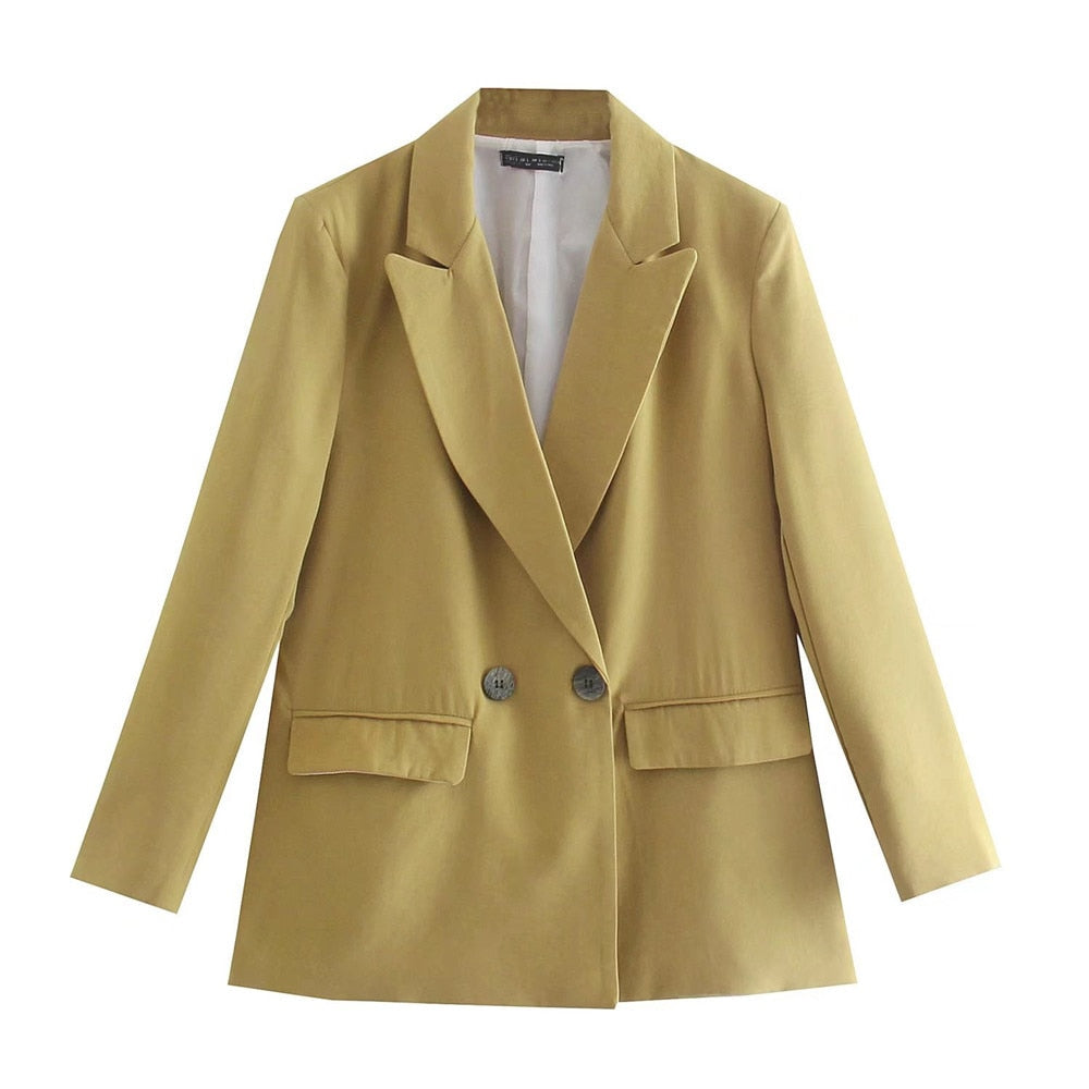 Blazer Croisé Avec Col À Revers Pour Femme | Idéal Pour Le Travail Ou Les Occasions Décontractées