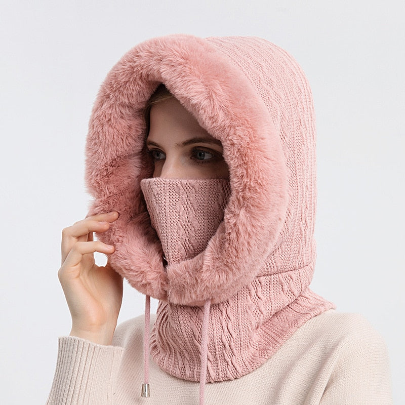 Écharpe Hiver 3-en-1 avec Cagoule Et Masque Intégré pour Adultes | Idéale pour Les Activités Extérieures