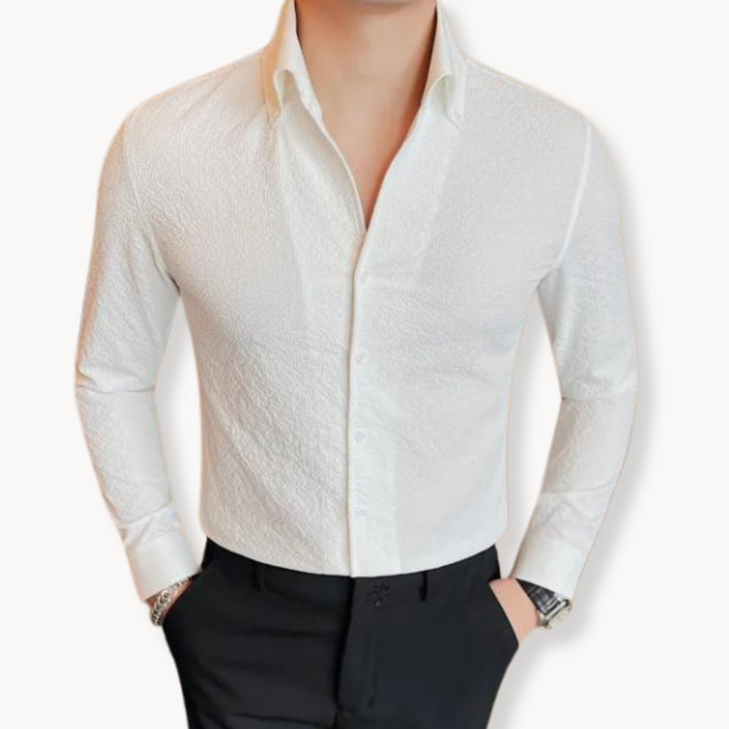 Chemise À Manches Longues pour Hommes avec Coupe Ajustée | Idéale pour Usage Quotidien