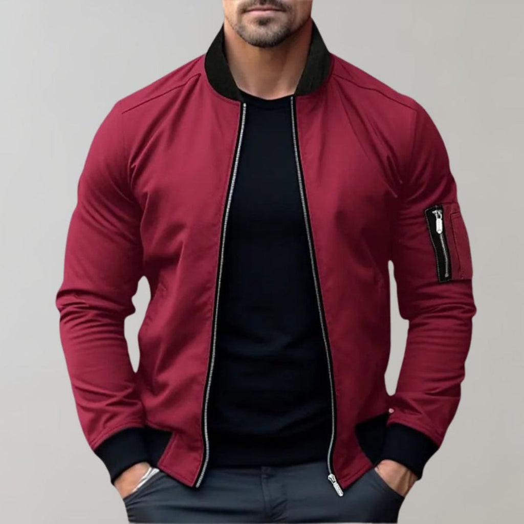 Bomber pour Hommes avec Fermeture Zippée et Poches Multiples | Idéal pour Tenues Quotidiennes