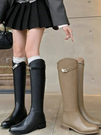 Bottes de Cavalier pour Femmes avec Fermeture Métallique | Idéal pour le Quotidien et les Loisirs