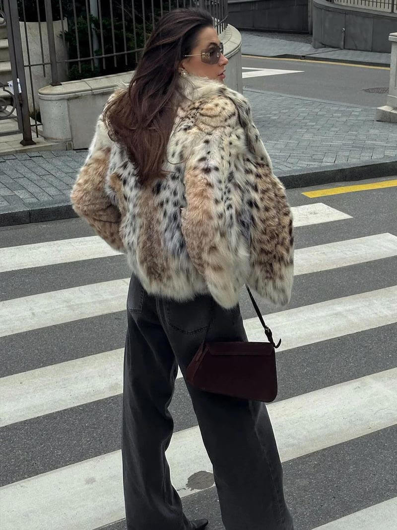 Veste À Coupe Ample Avec Motif Animal Pour Femme | Idéale Pour La Saison Froide
