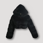 Veste Courte à Capuche avec Fermeture Zippée pour Femmes | Idéale pour l’Automne et l’Hiver