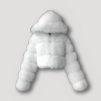 Veste Courte à Capuche avec Fermeture Zippée pour Femmes | Idéale pour l’Automne et l’Hiver