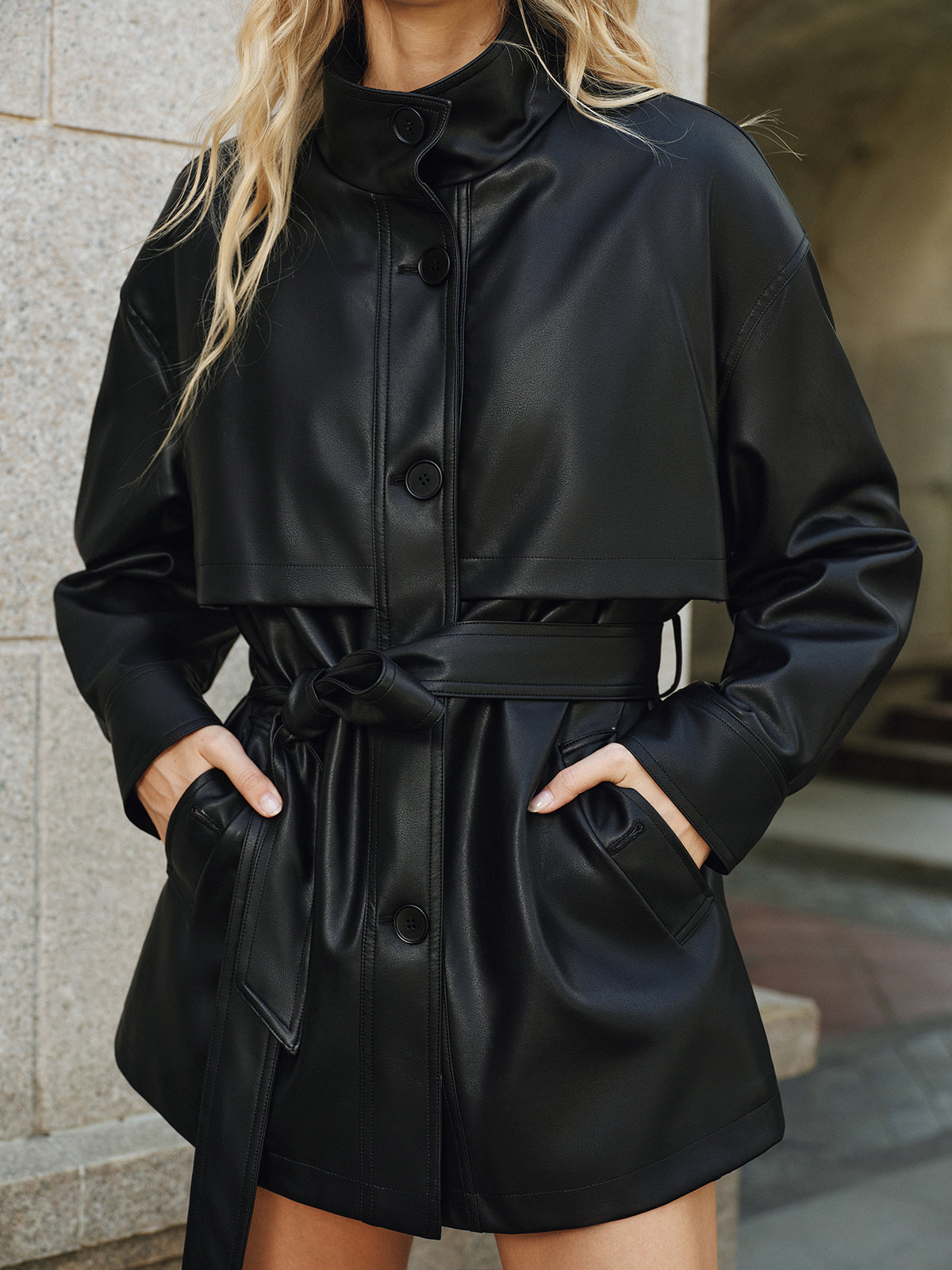 Veste Matelassée avec Ceinture et Col Montant pour Femme | Idéale pour l’Automne et l’Hiver