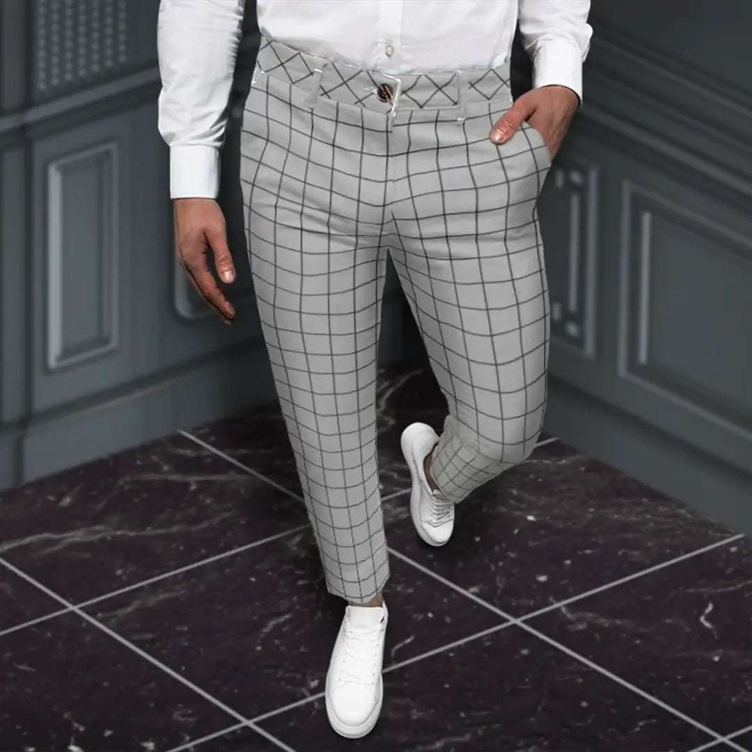Pantalon À Carreaux Coupe Regular Pour Adultes | Idéal Pour Usage Quotidien Et Professionnel