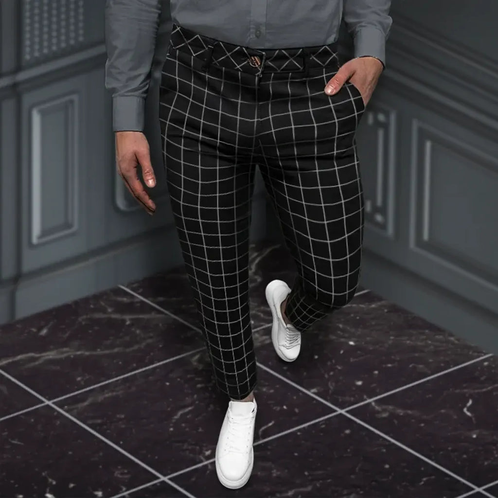 Pantalon à Carreaux pour Homme avec Coupe Régulière | Idéal pour un Usage Polyvalent