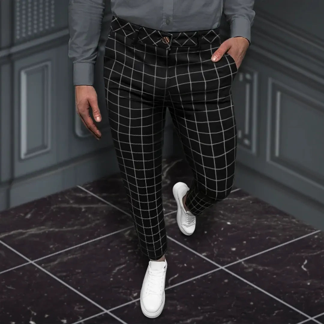 Pantalon à Carreaux pour Homme avec Coupe Régulière | Idéal pour un Usage Polyvalent