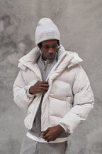Puffer Matelassé à Capuche Amovible Avec Col Montant Pour Homme | Idéal Pour l’Hiver