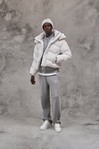 Puffer Matelassé à Capuche Amovible Avec Col Montant Pour Homme | Idéal Pour l’Hiver