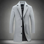 Manteau Long avec Col Classique pour Homme | Idéal pour les Journées Froides