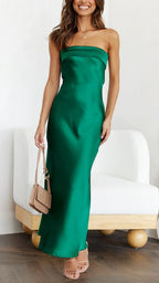 Robe Maxi Sans Bretelles Avec Coupe Fluide Pour Femme | Idéale Pour Les Occasions D’Été