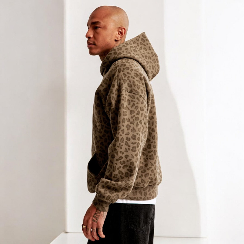 Sweat À Capuche À Motif Léopard Pour Hommes | Idéal Pour Un Usage Quotidien