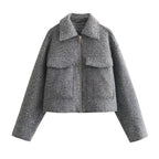 Veste Courte À Fermeture Zippée Pour Femme | Idéal Pour Le Travail Et Les Sorties